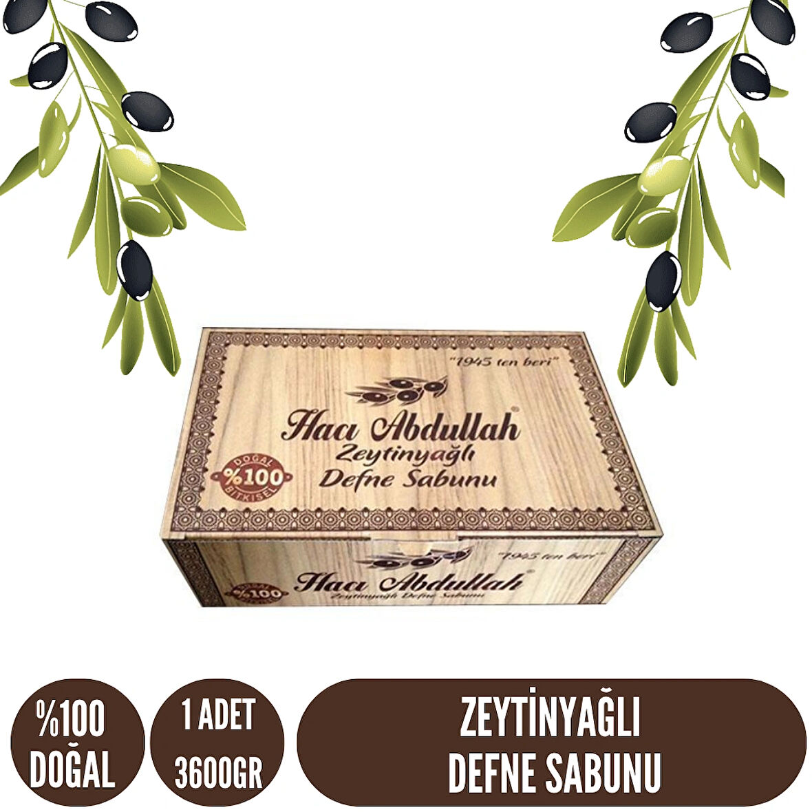 Zeytinyağlı Defne Sabunu - 3600gr - (1 ADET)