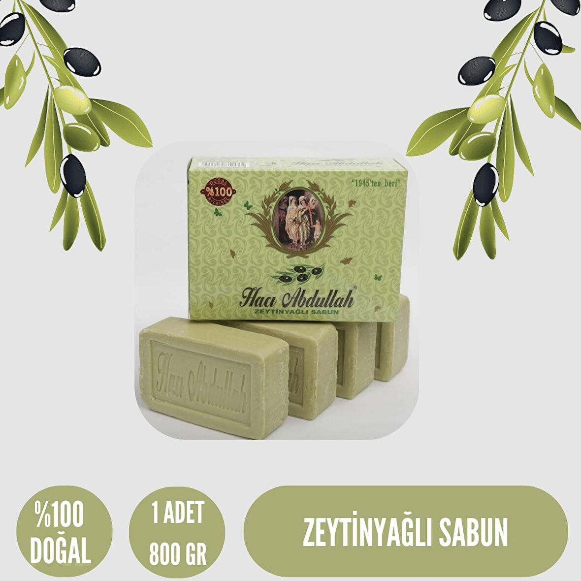 Zeytinyağlı Sabun - 800gr - (1 Adet)