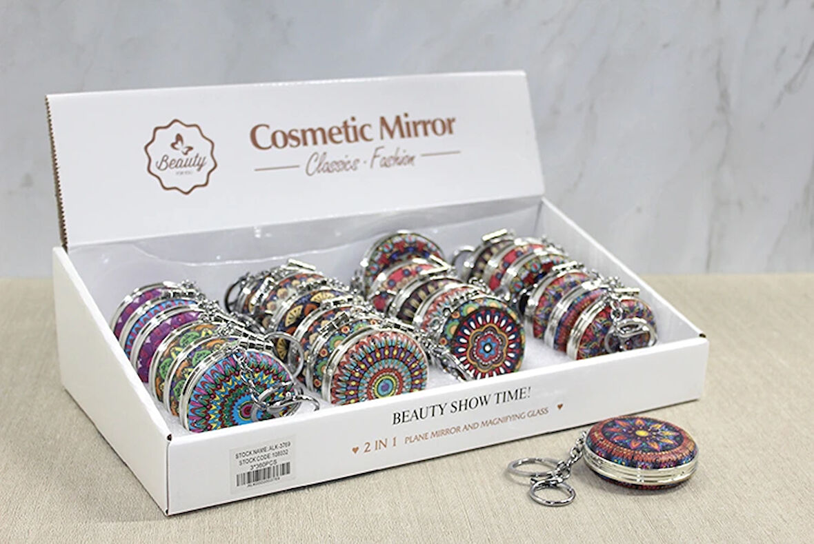 Taşlı El Aynası Anahtarlık Model 4