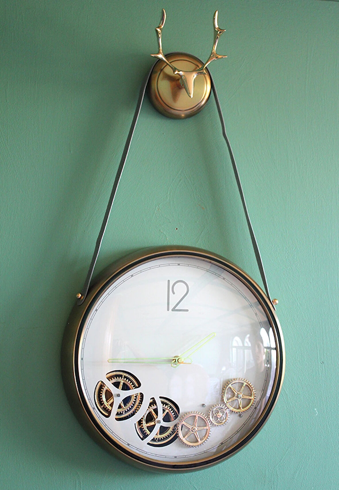 Çarklı Geyikli Duvar Saati