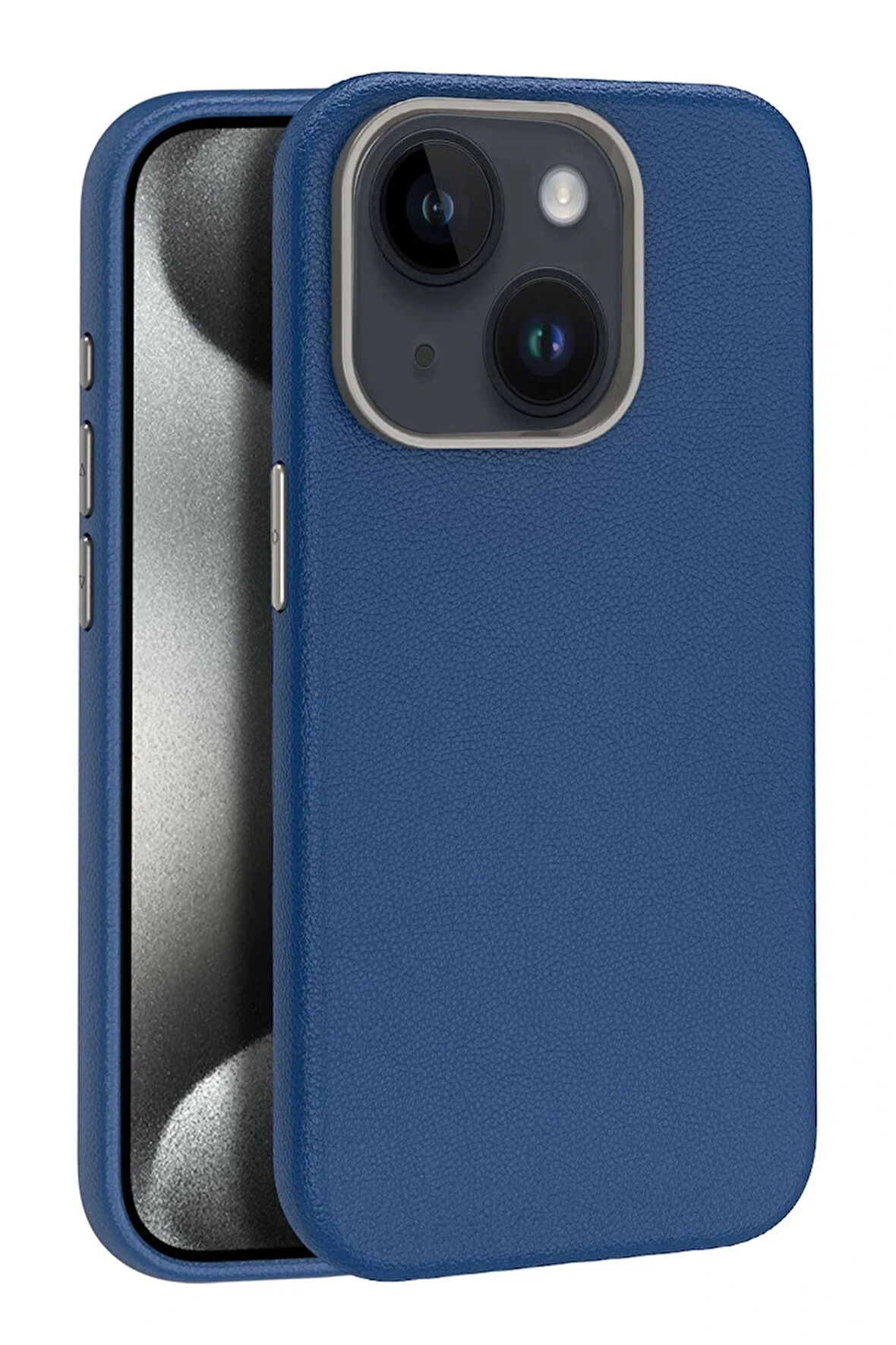 15 Kılıf Wonder Deri Kapak - Lacivert