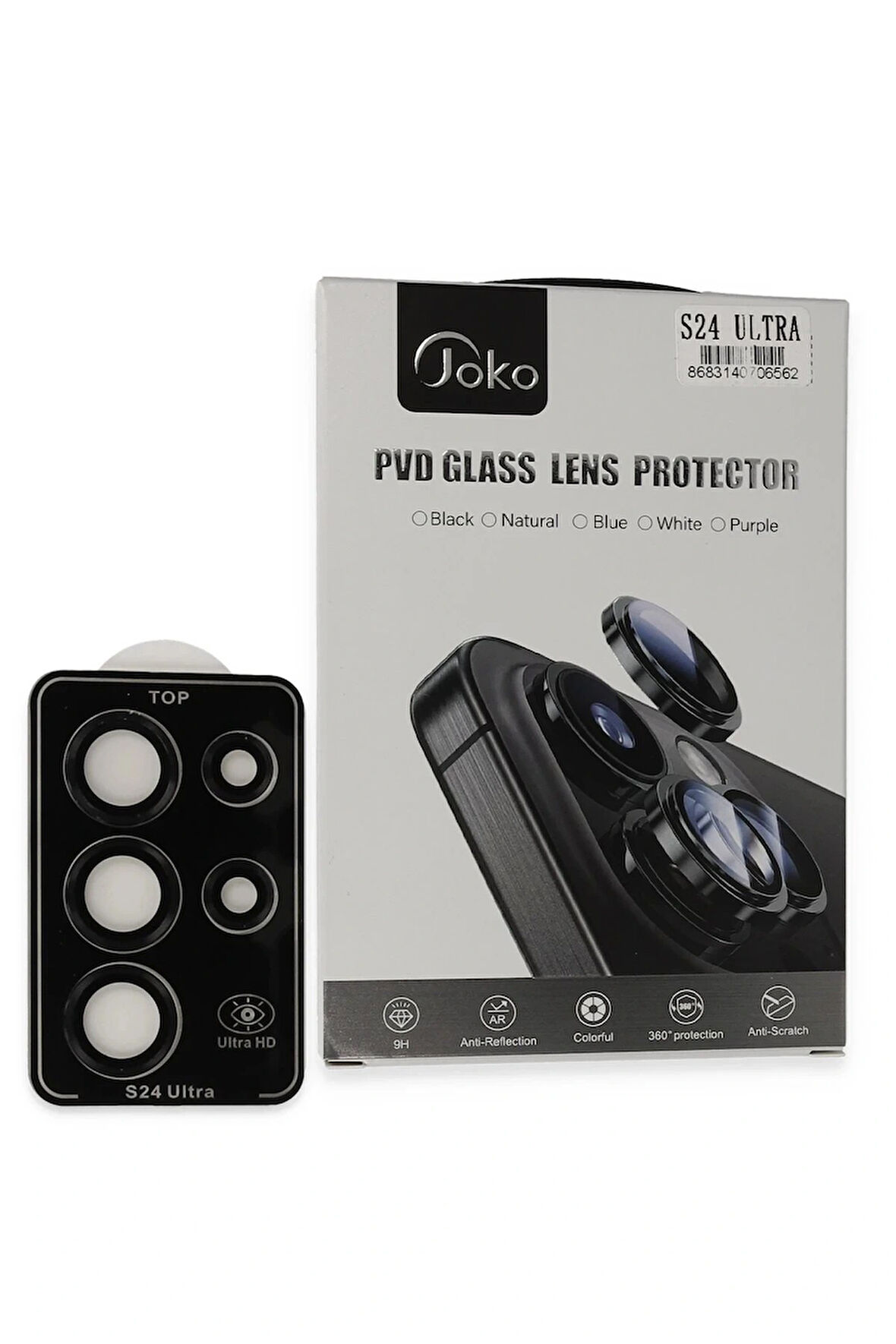 S24 Pvd Metal Kamera Lens - Siyah