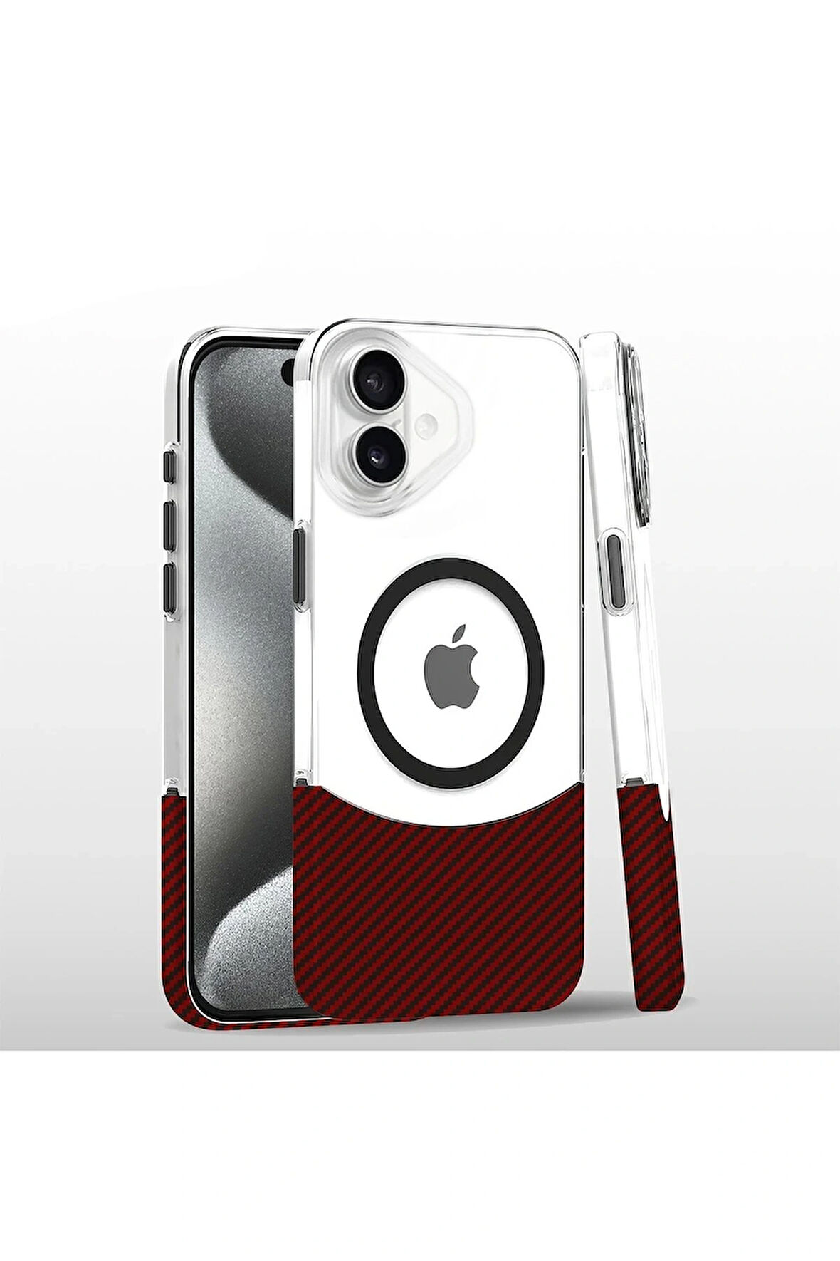 16 Carbon Puzzle Kapak - Pembe