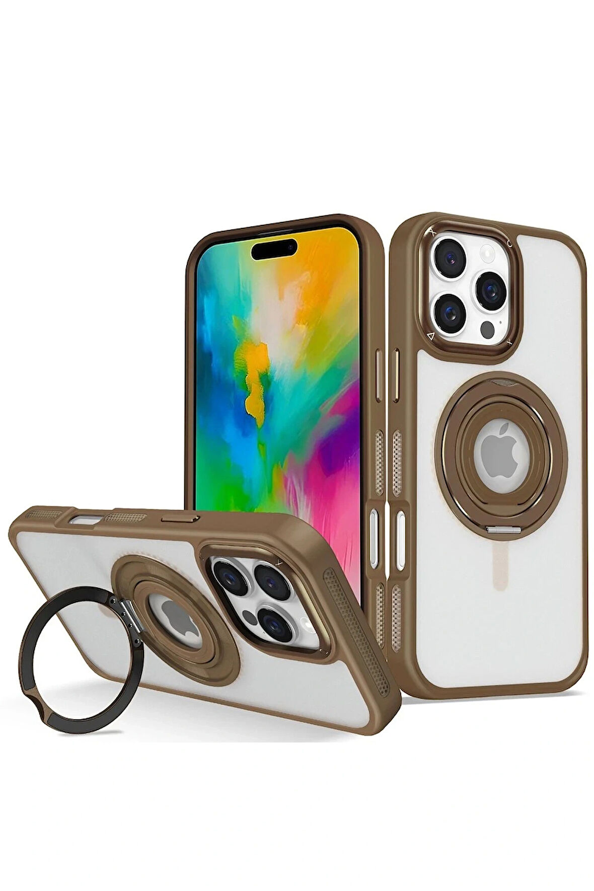 16 Banza Standlı Kapak - Kahverengi