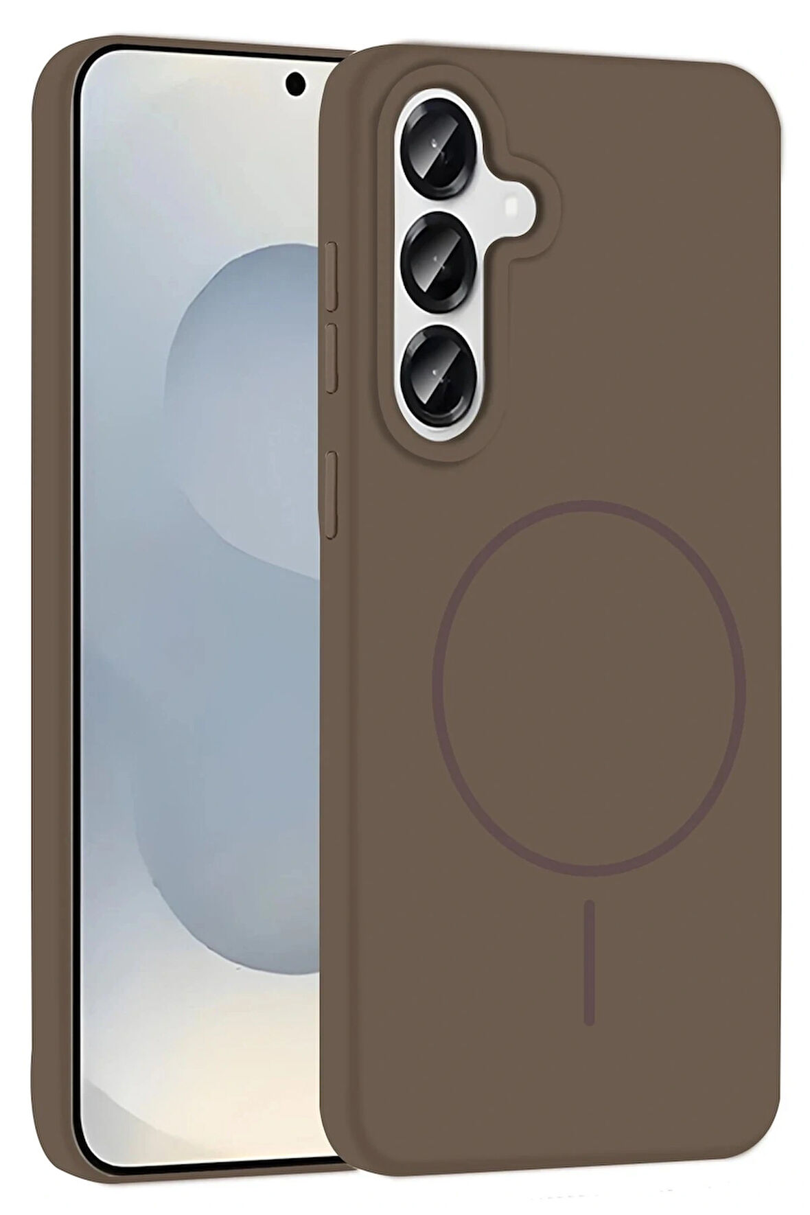 S25 Kılıf Jully Kapak - Kahverengi