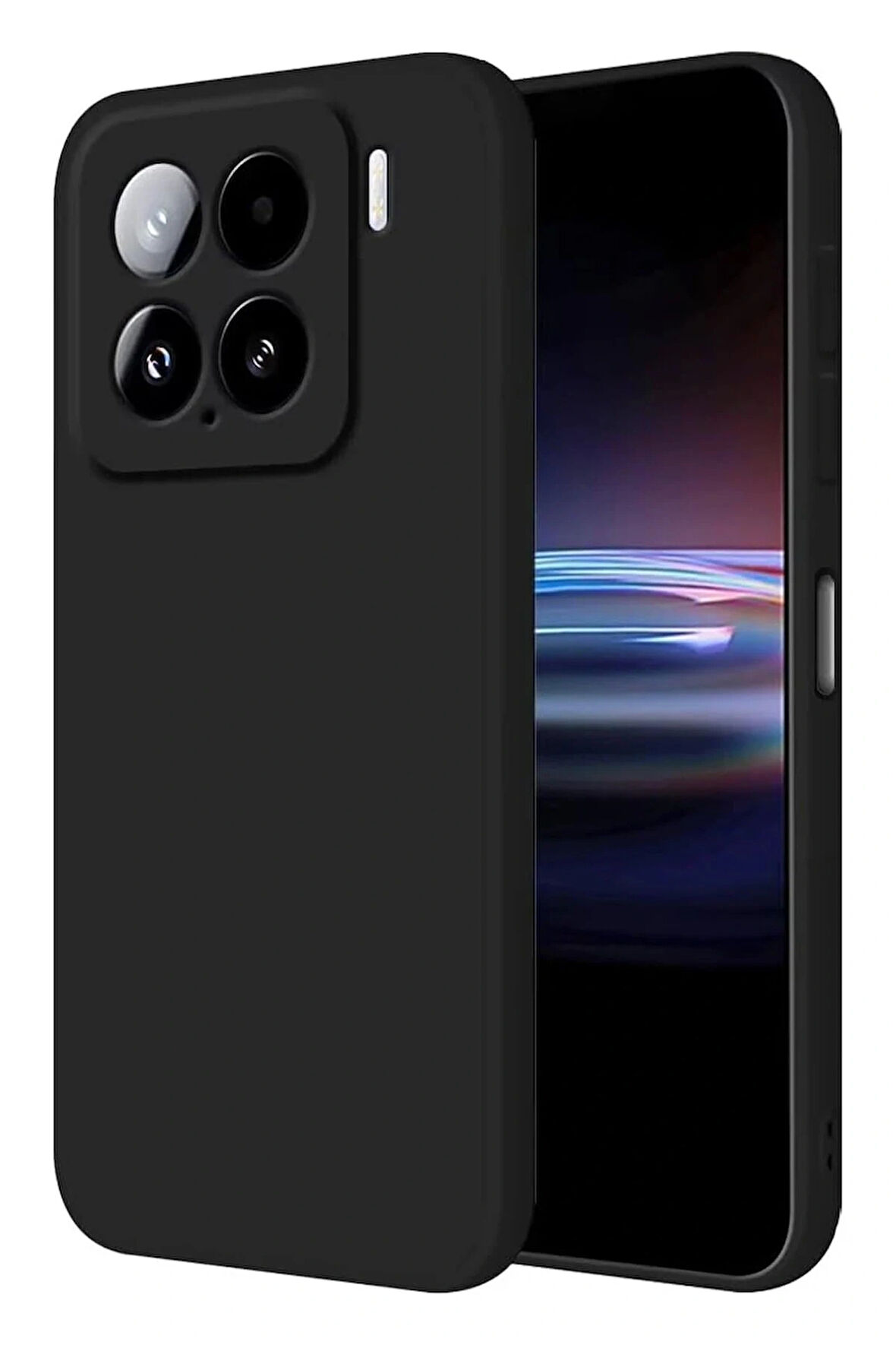 15 Kılıf Nano Içi Kadife Silikon - Siyah