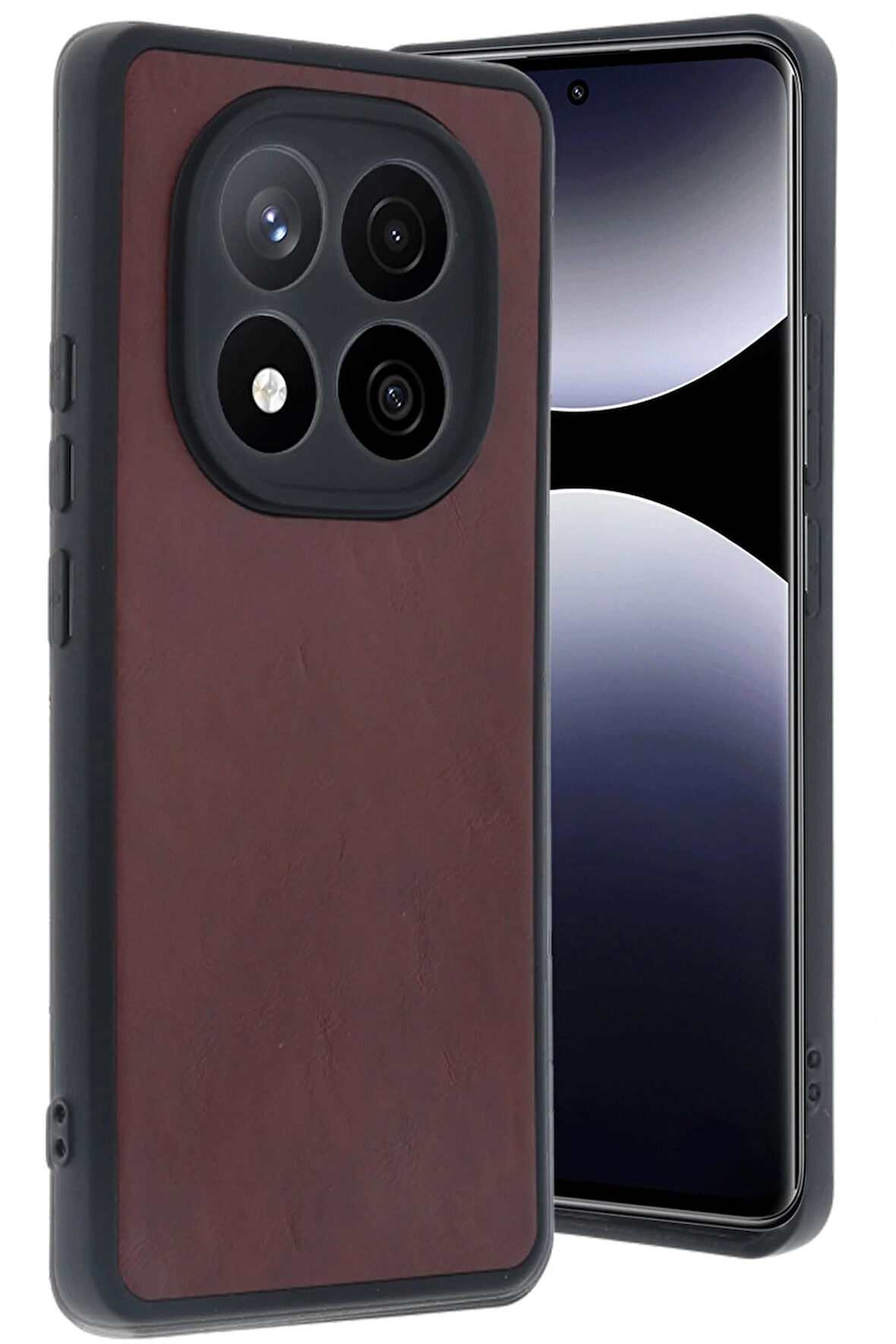 Redmi Note 14 5G Kılıf Aras Deri Kapak - Bordo