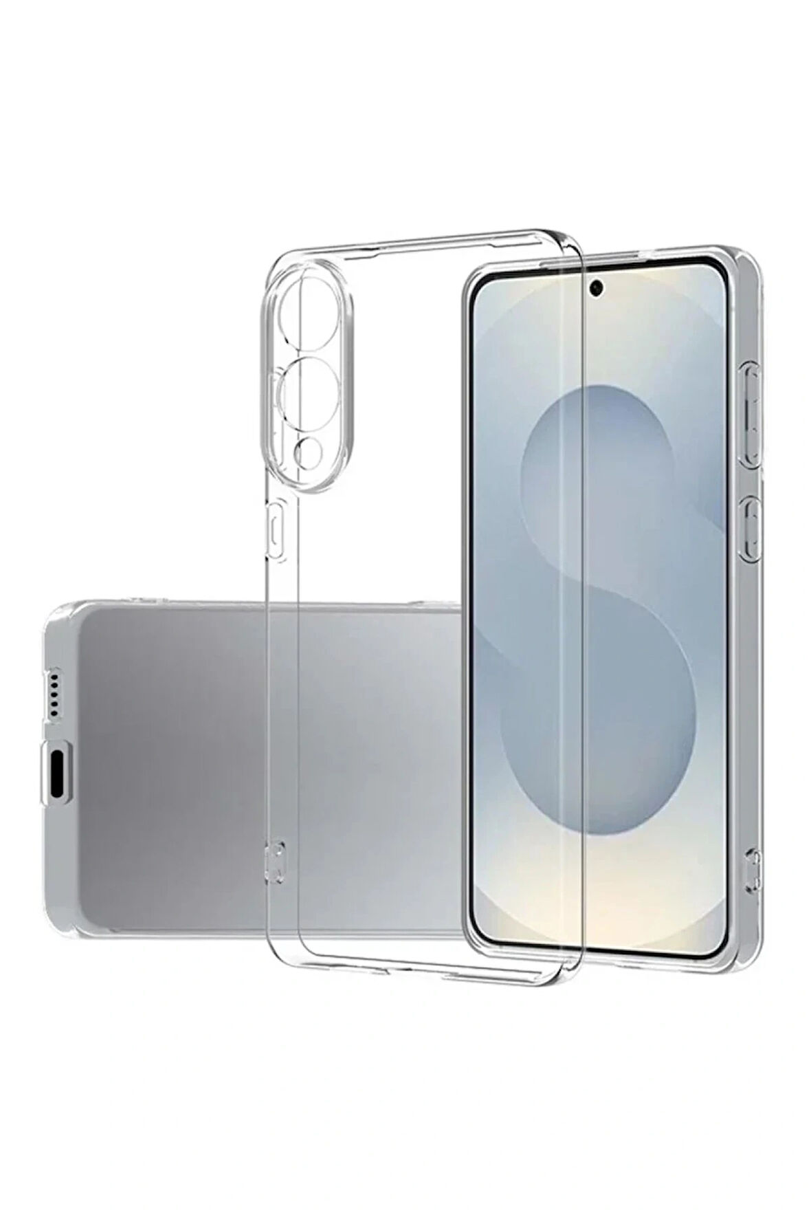 S25 Edge Kılıf Lüx Şeffaf Silikon