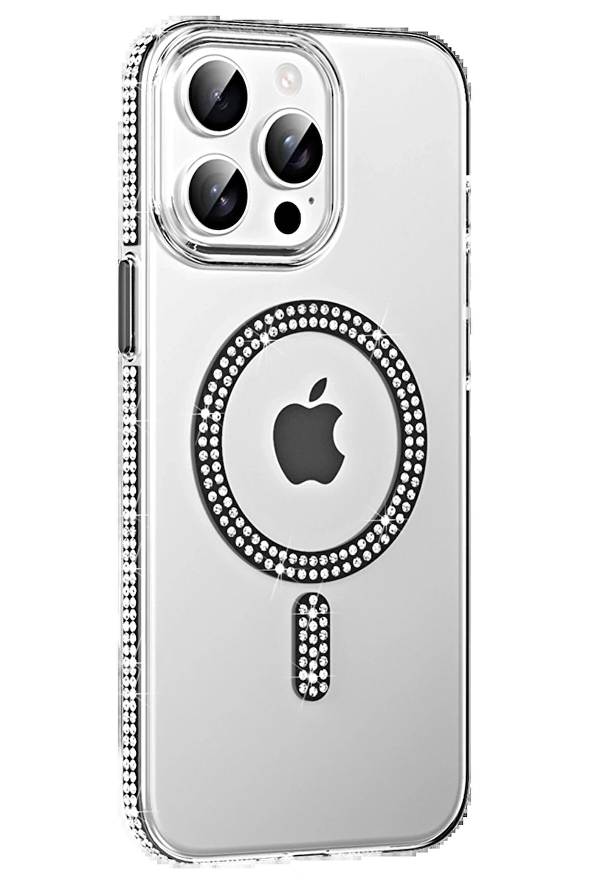 15 Move Taşlı Kapak - Siyah