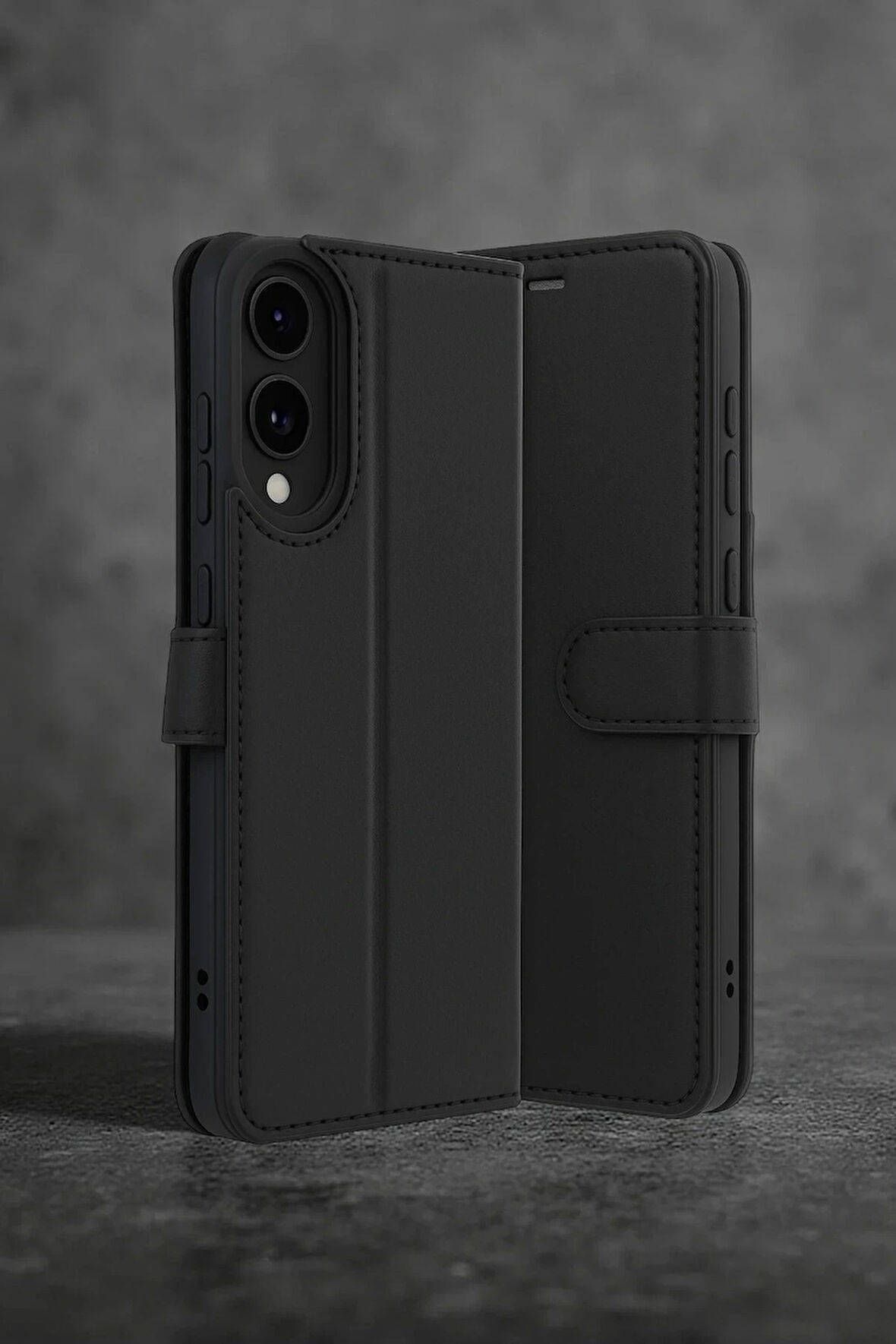 S25 Edge S Kapaklı Kılıf - Siyah