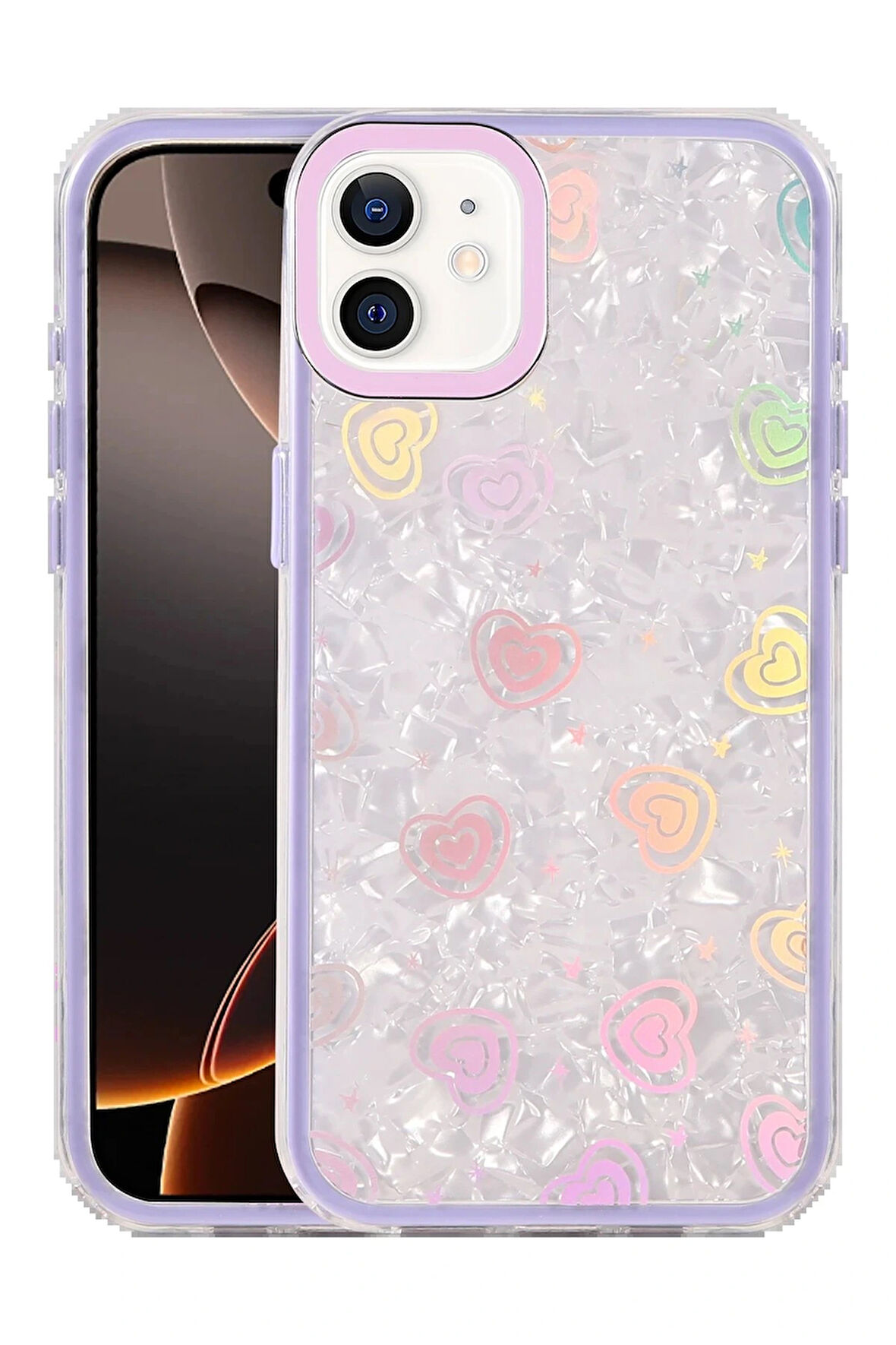 11 Lumi Desenli Kapak - Mor