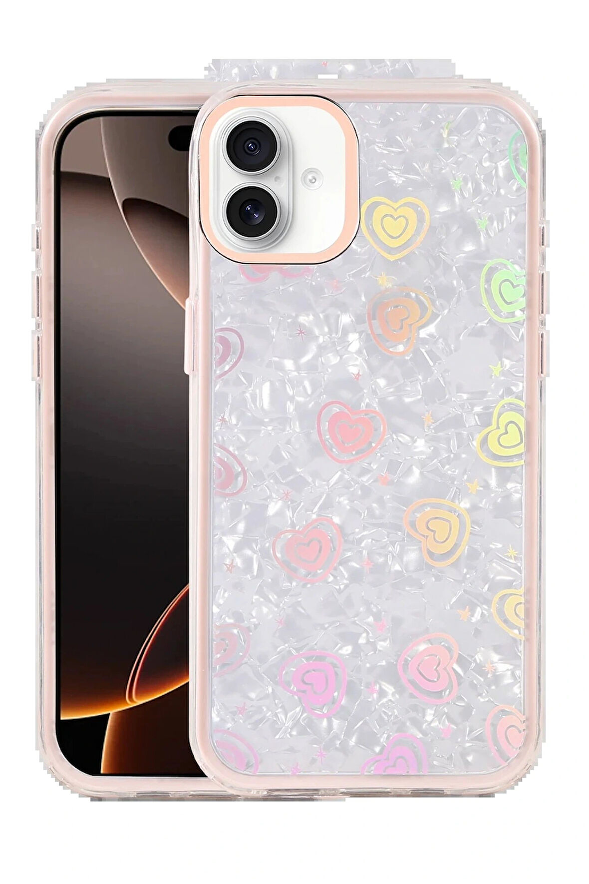 16 Lumi Desenli Kapak - Pembe