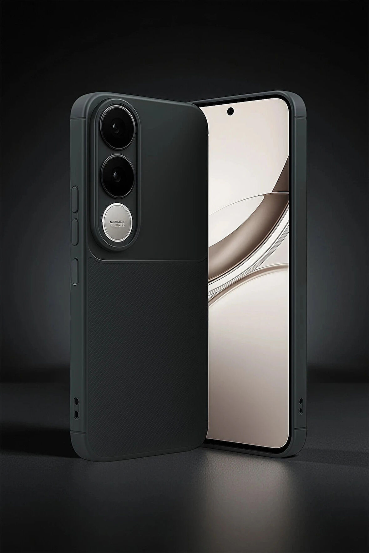 V50 Lite 4G Auto Focus Karbon Kapak - Koyu Yeşil