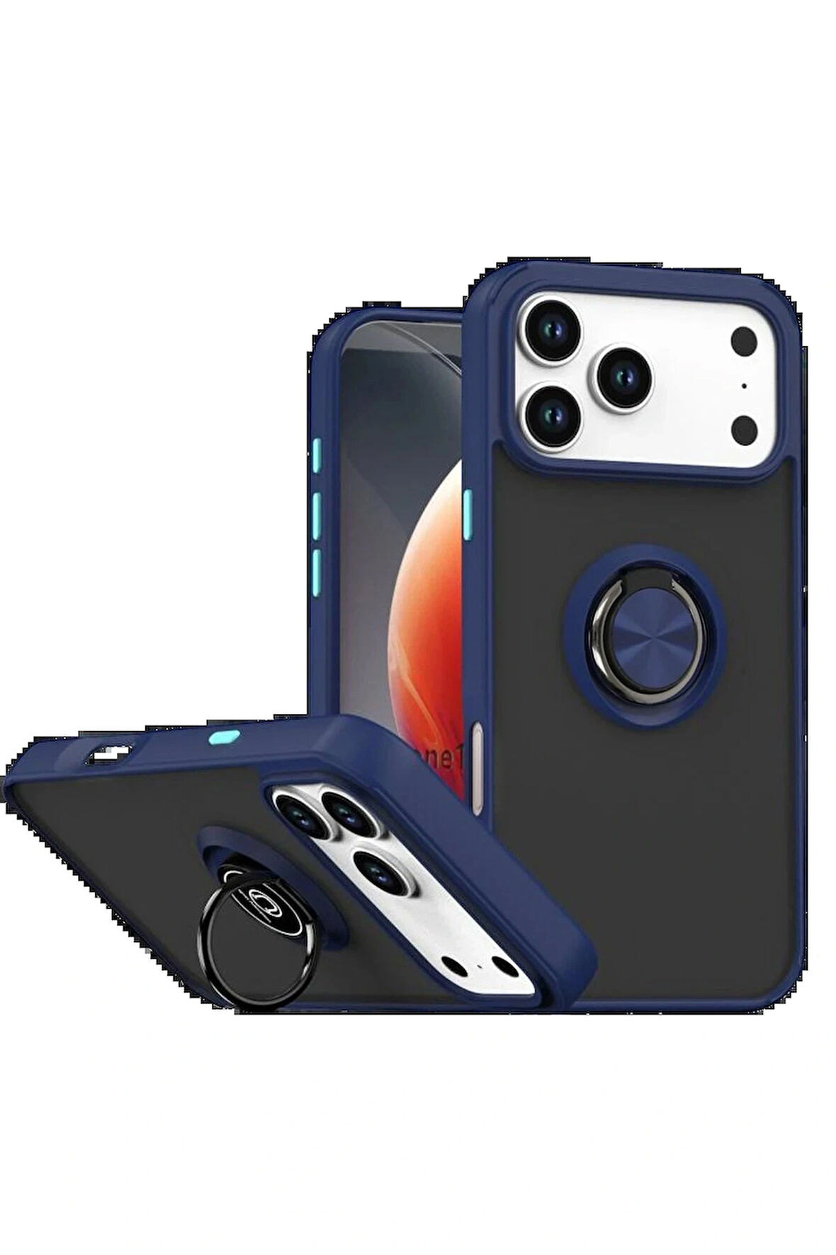 17 Montreal Yüzüklü Silikon Kapak - Lacivert