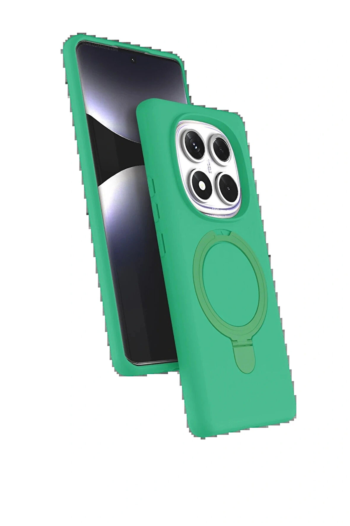 Redmi Note 14 4G Regal Standlı Kapak - Yeşil