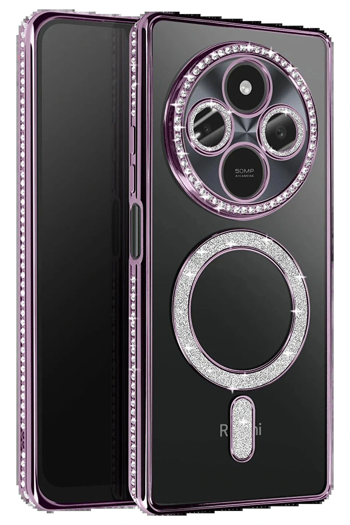 Redmi 14C Joke Simli Magneticsafe Kılıf - Derin Mor