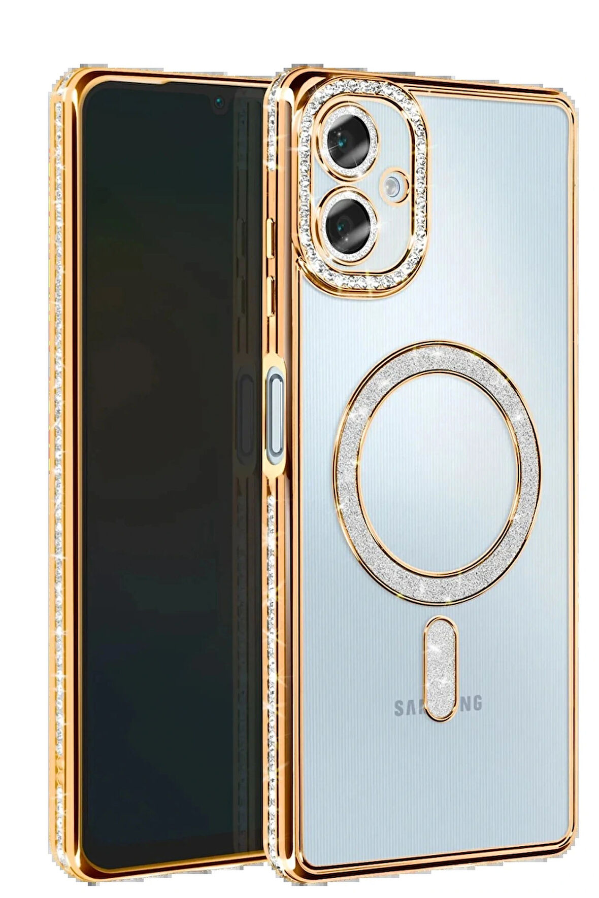 A06 Joke Simli Magneticsafe Kılıf - Gold