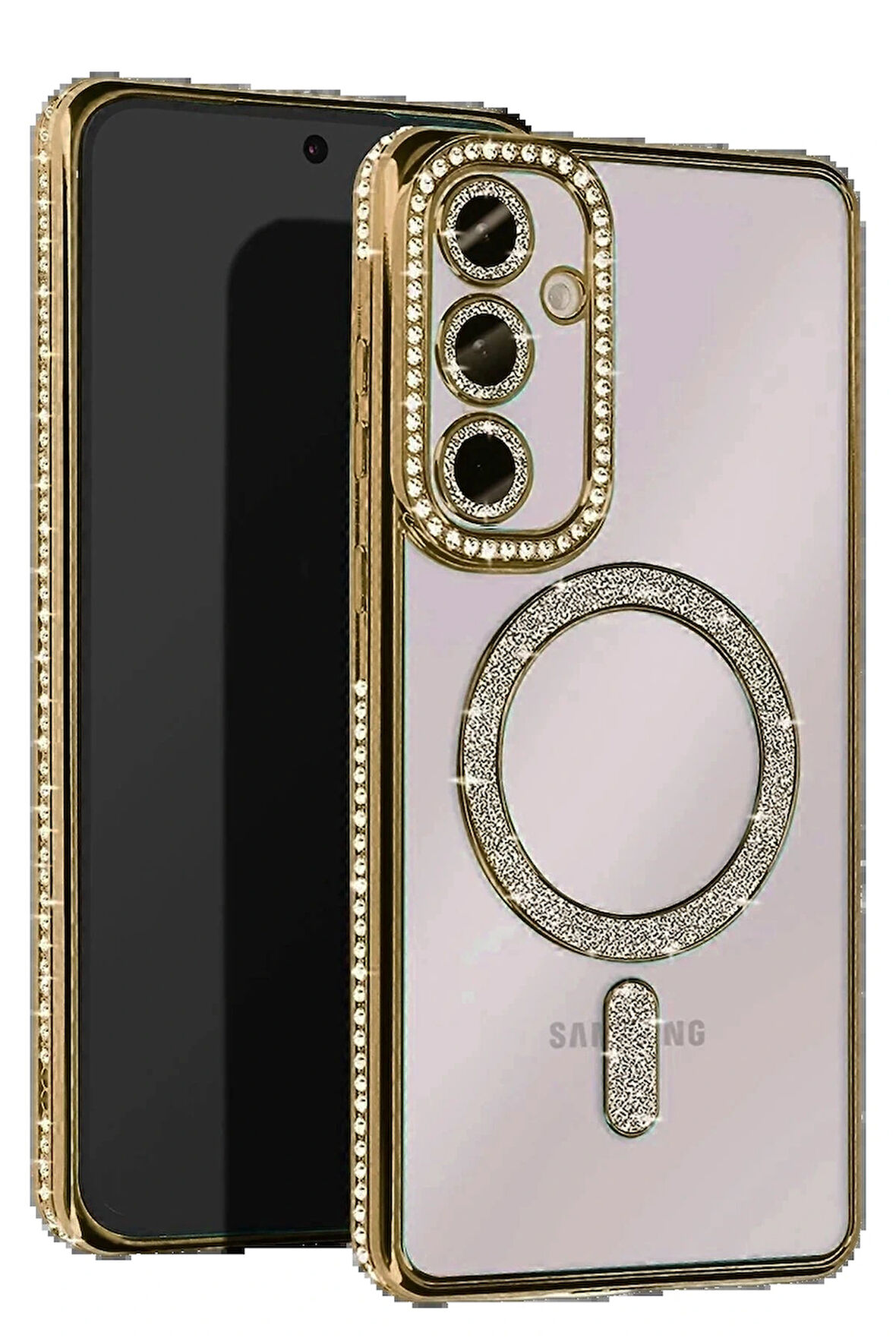 A16 5G Joke Simli Magneticsafe Kılıf - Gold