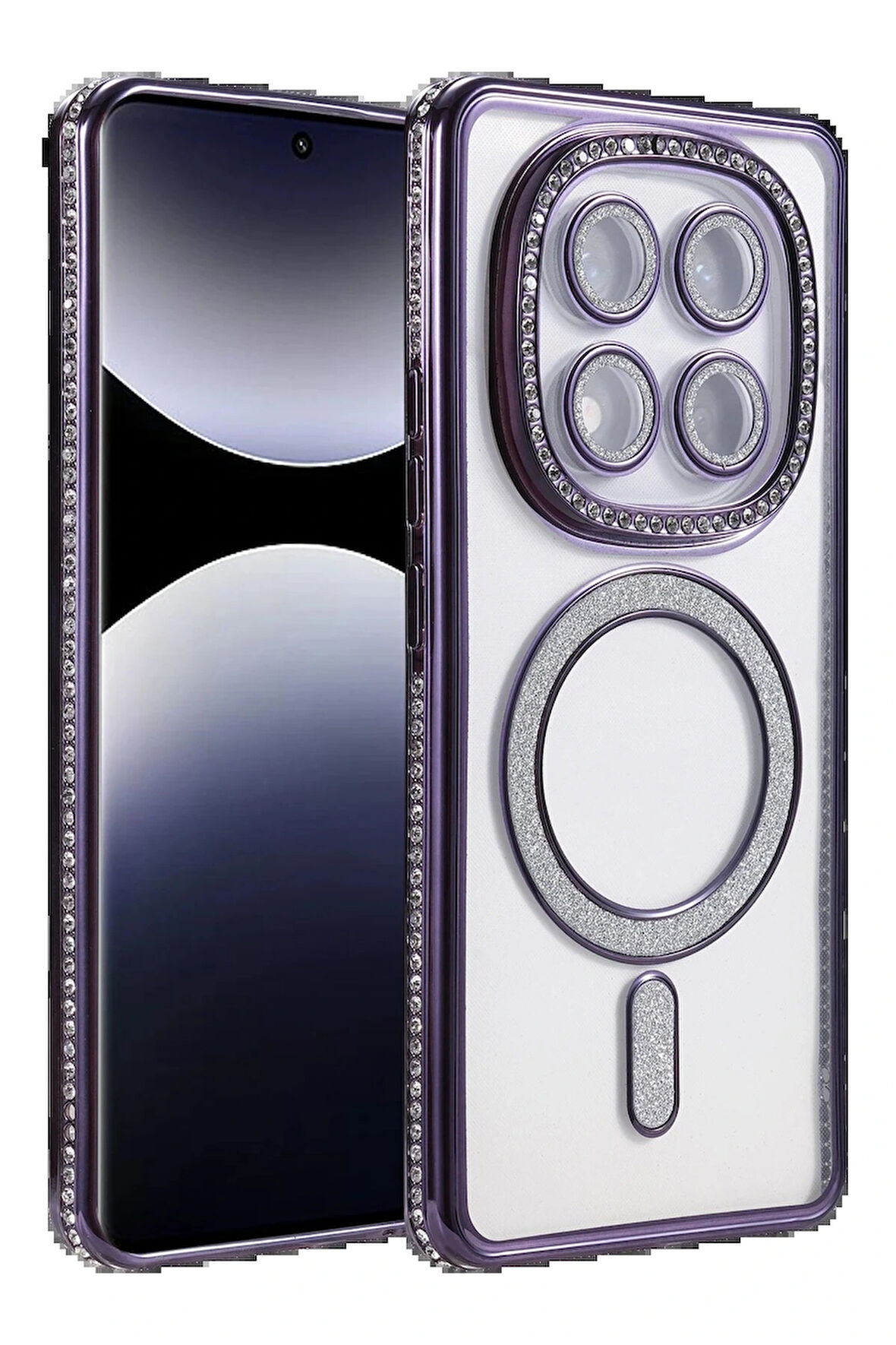 Redmi Note 14 4G Joke Simli Magneticsafe Kılıf - Derin Mor