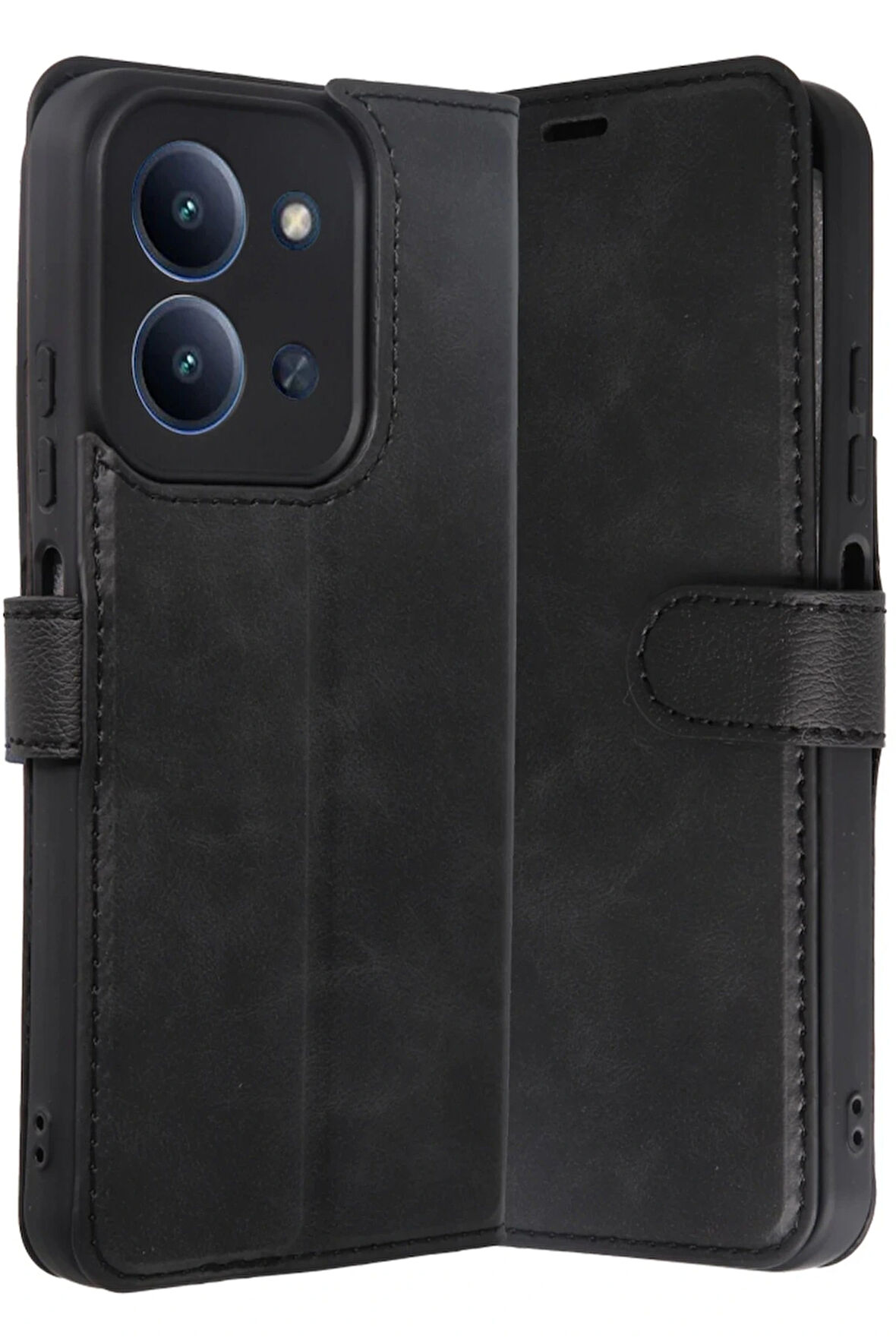 Redmi 15C 4G S Kapaklı Kılıf - Siyah