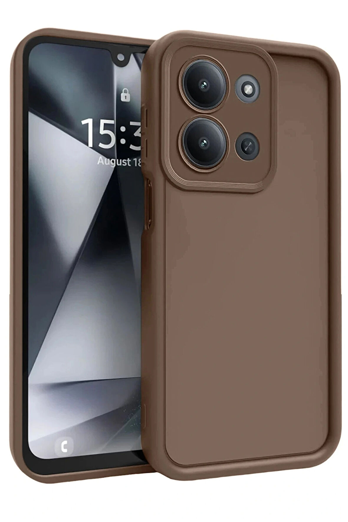 Redmi 15C 4G Viera Silikon - Kahverengi