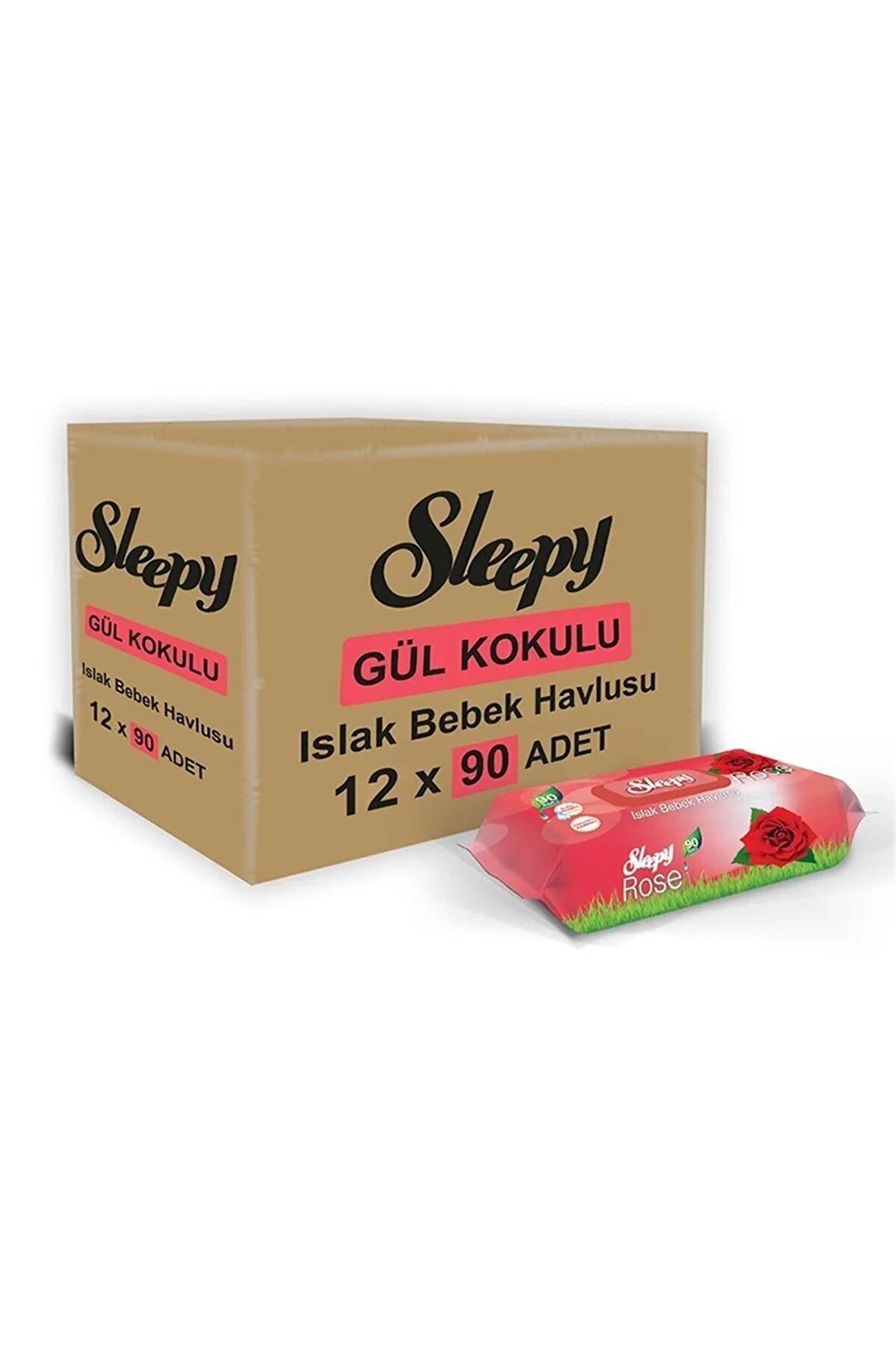 Sleepy Gül Kokulu 90 Yaprak Islak Havlu X 12'li Paket