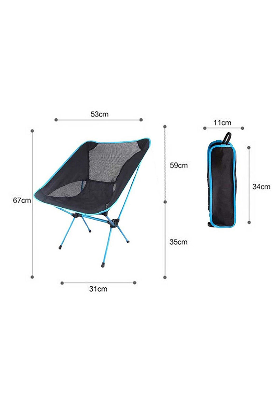 FUNKY CHAIRS Ultralight 900 gr Alüminyum Katlanır Kamp Sandalyesi