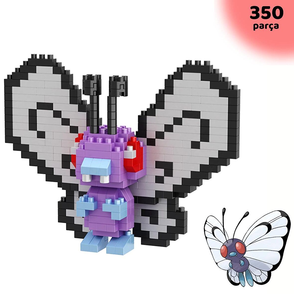 ThreeMB Toys Pokemon 1. Kısım Blok Puzzle Butterfree