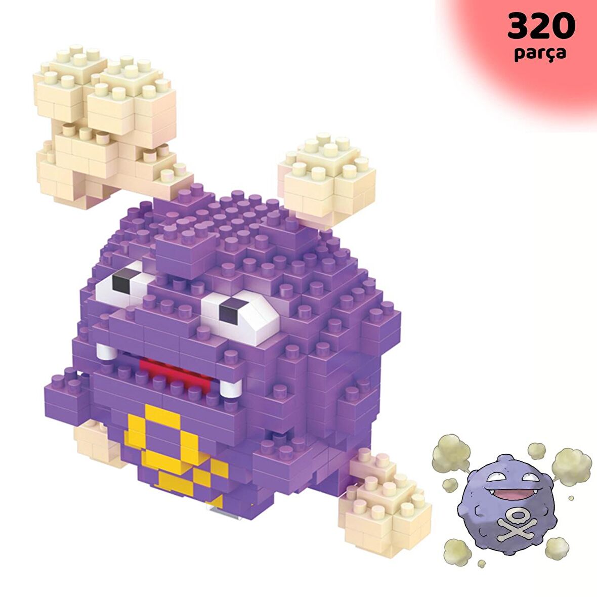 ThreeMB Toys Pokemon 3. Kısım Blok Puzzle Koffing