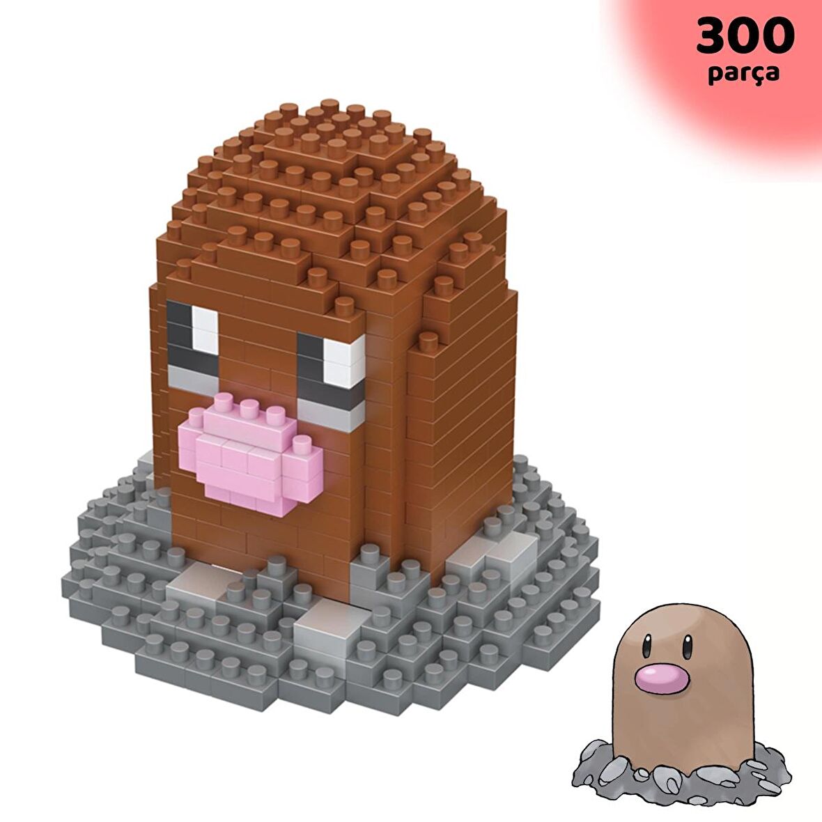 ThreeMB Toys Pokemon 3. Kısım Blok Puzzle Diglett