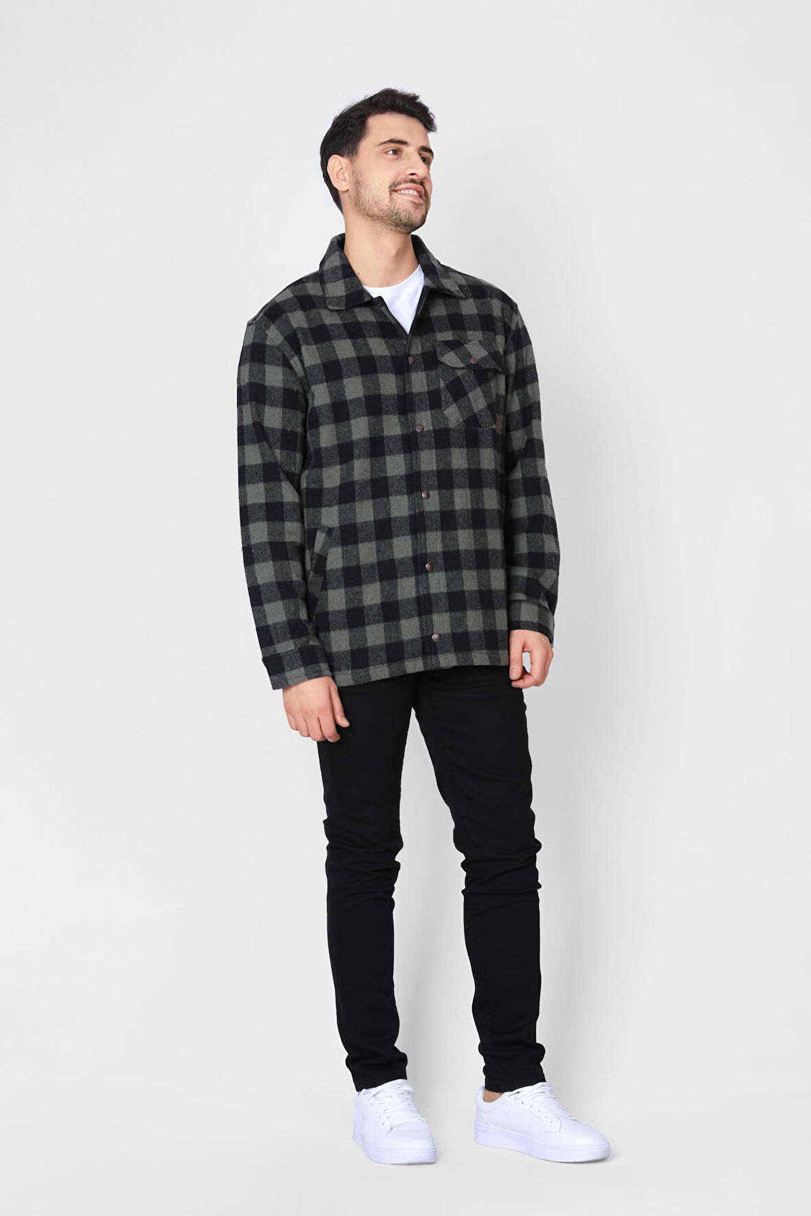 Adam Boxes Oduncu Gömlek Ceket N-Franella - Haki