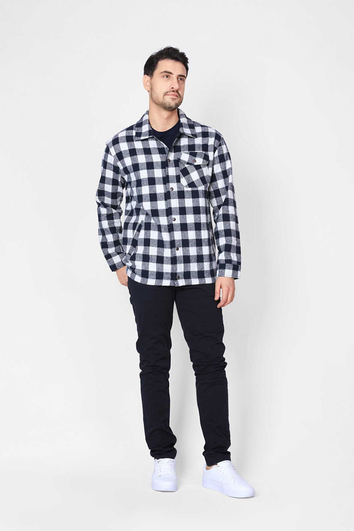 Adam Boxes Oduncu Gömlek Ceket N-Franella - Lacivert