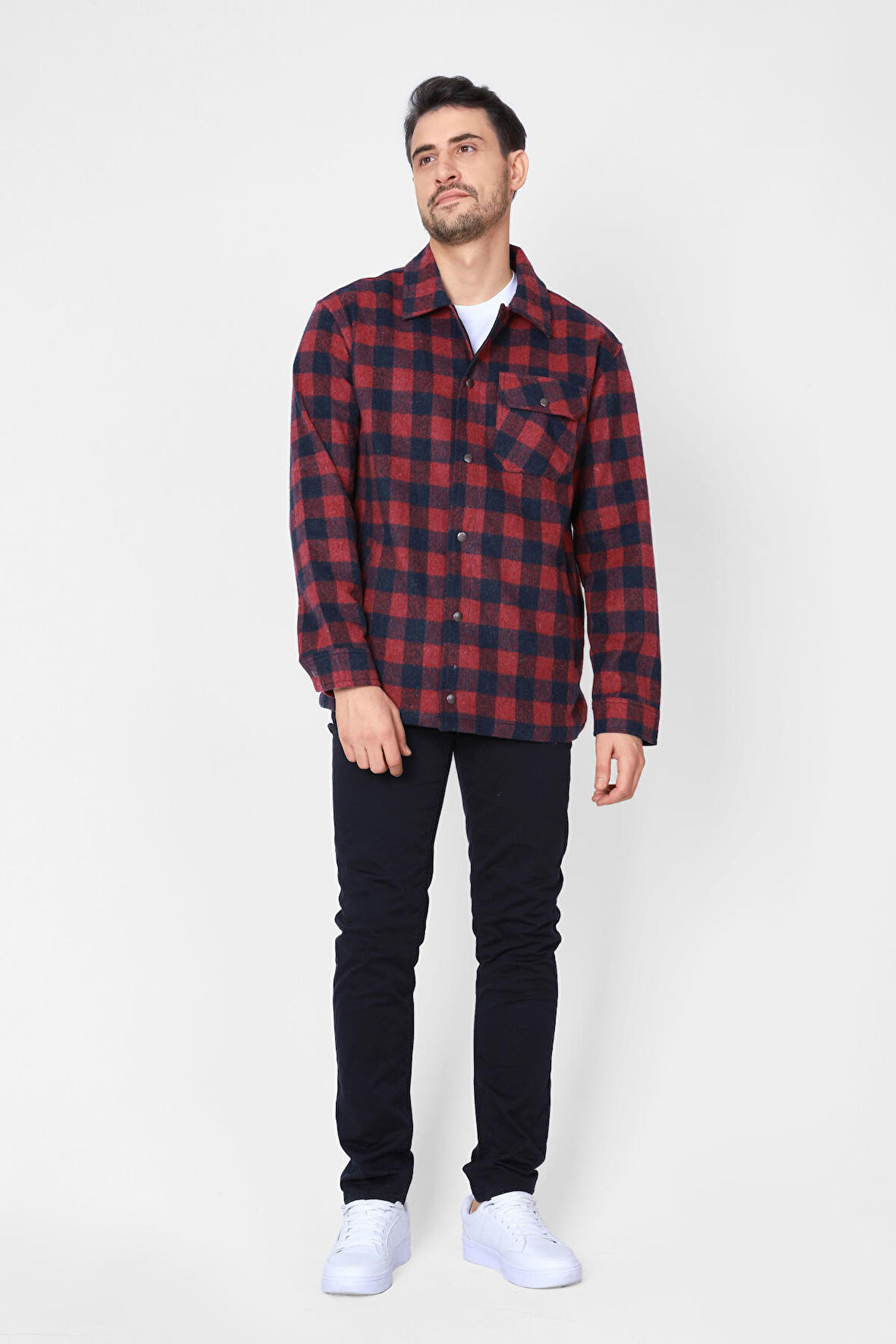 Adam Boxes Oduncu Gömlek Ceket N-Franella - Bordo