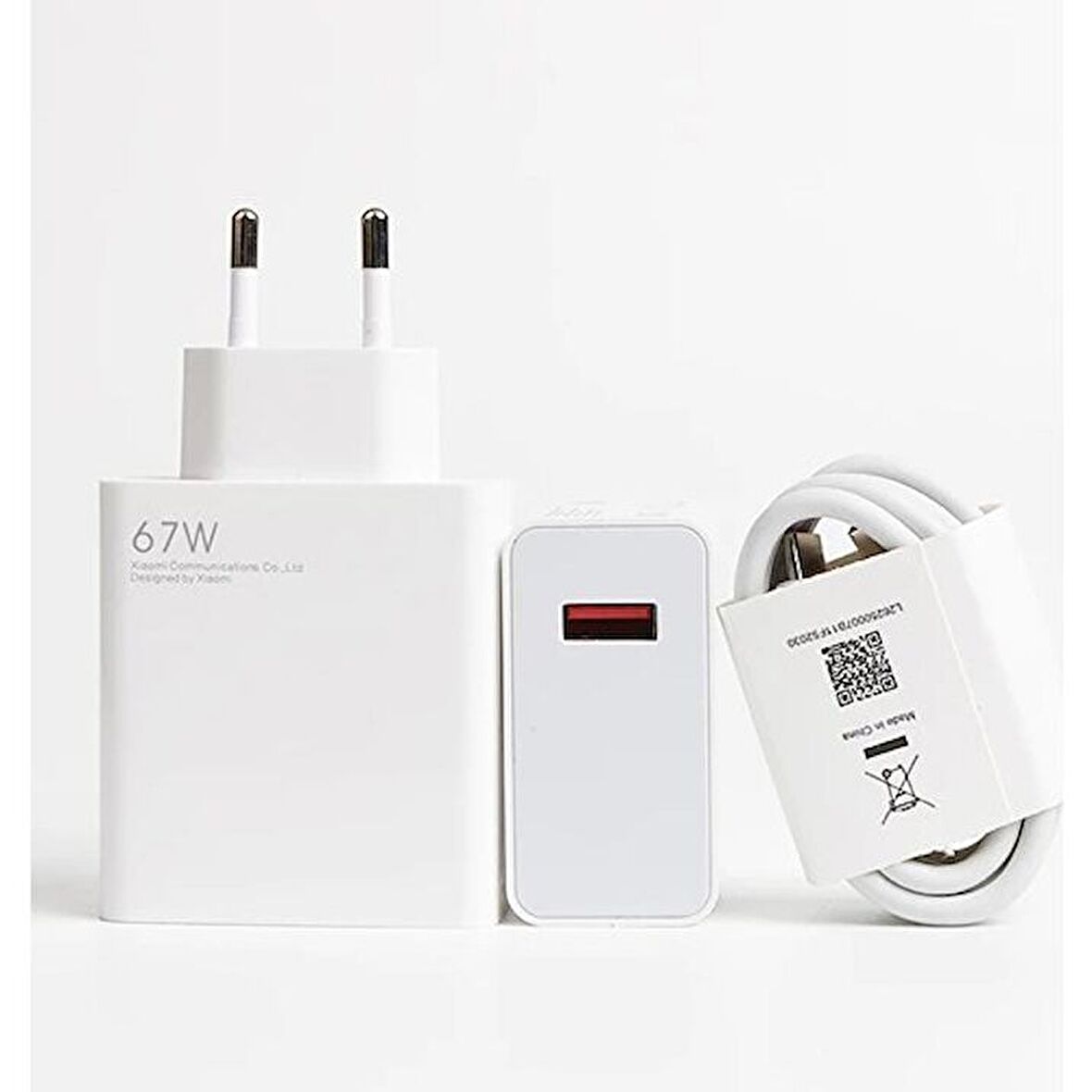 Wintoup Xiaomi Uyumlu Type-C 67 Watt Hızlı Şarj Aleti Beyaz