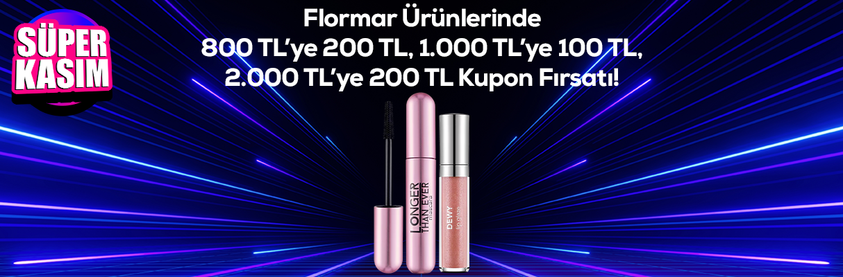Flormar 800 TL ye 200 TL İndirim ve 1000 TL ye 100 TL 2000 TL ye 200 TL Kupon Fırsatı