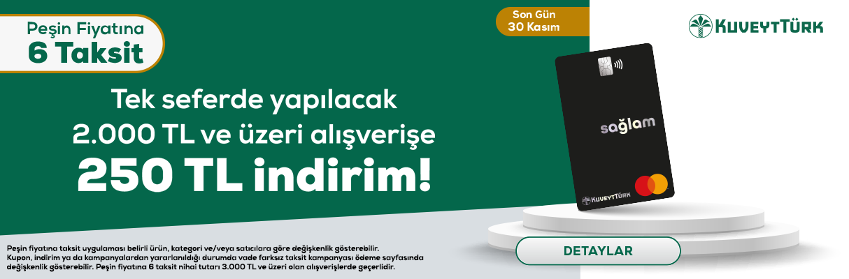 Kuveyt Türk 250 TL İndirim!