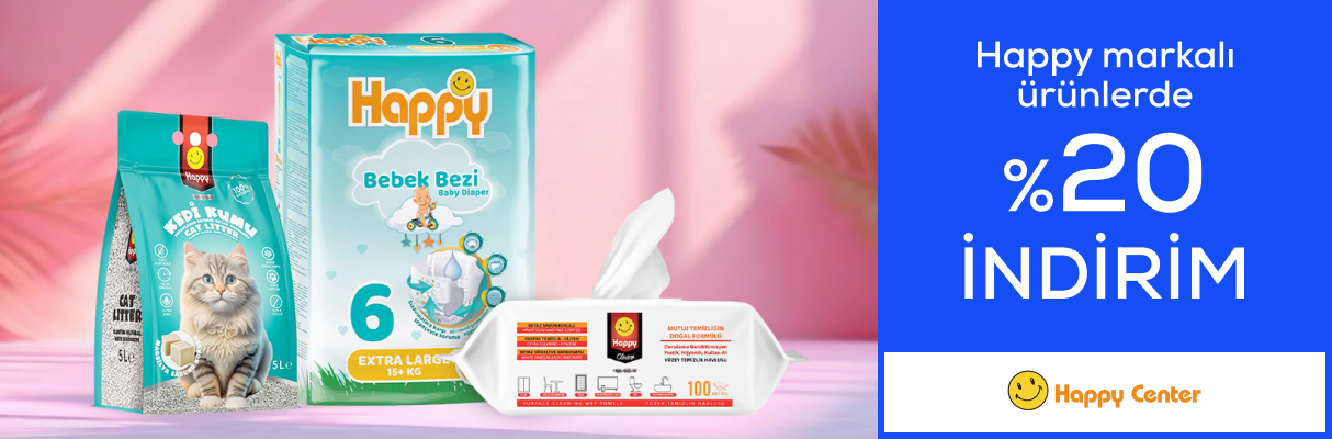 Happy Markalı Ürünlerde %20 İndirim