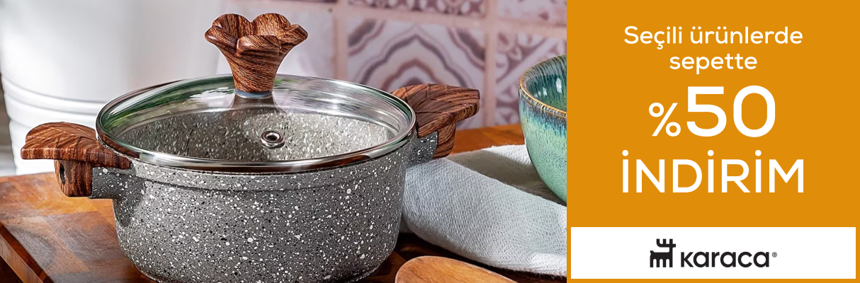 Karaca Mağazasında Seçili Ürünlerde Sepette %50 İndirim