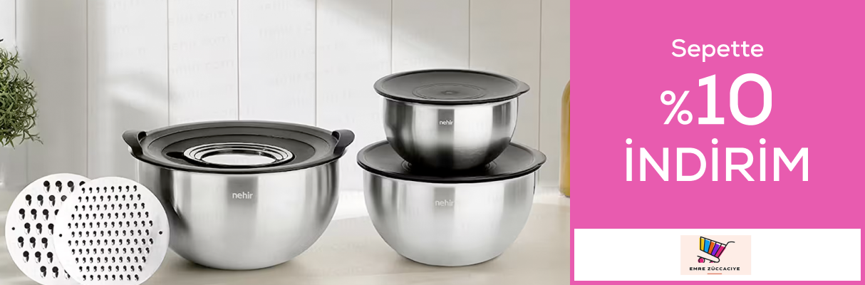 Emre Züccaciye Mağazasında Sepette %10 İndirim Max 1500 TL