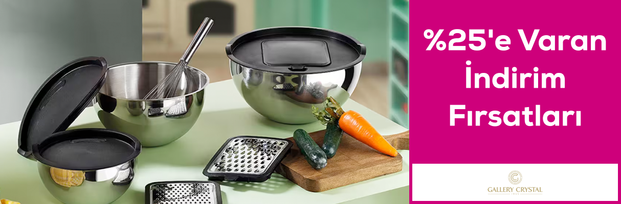 Gallery Crystal Mağazasında %25'e Varan İndirim Fırsatları 