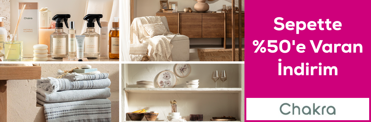 Chrakra Mağazasında Sepette %50'e Varan İndirim 