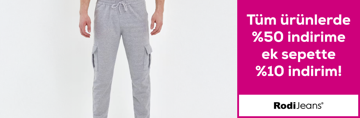 Rodi Tüm ürünlerde %50 indirime ek sepette %10 indirim