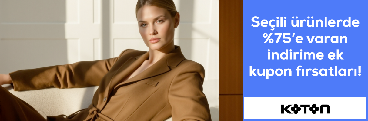 Koton Seçili ürünlerde %75'e varan indirim