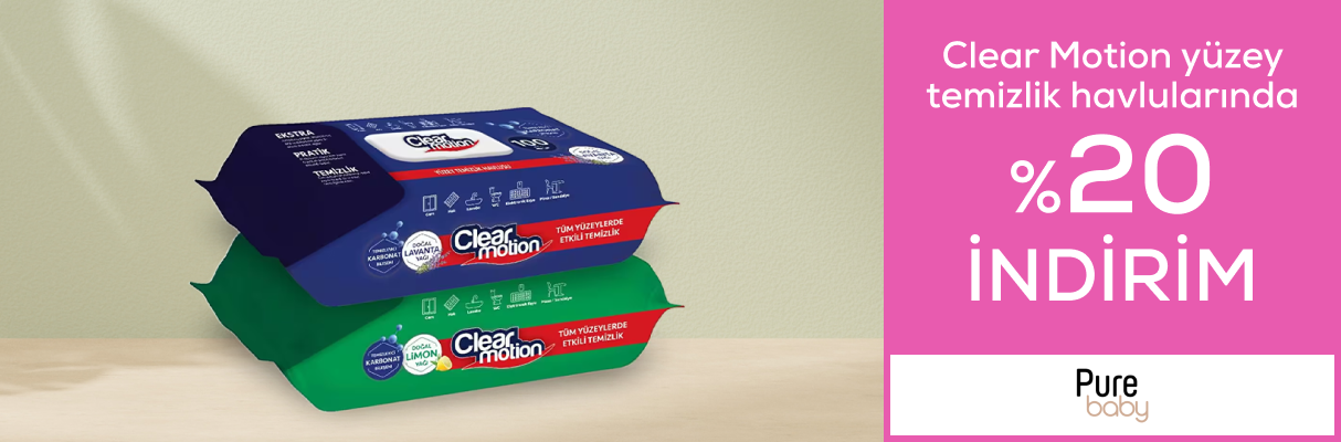 Clear Motion Yüzey Temizlik Havlularında %20 İndirim
