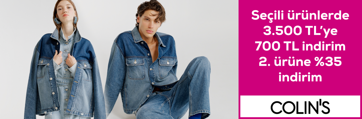 Colin's Seçili ürünlerde 3500 TL ve üzerine 700 TL indirim 2. ürüne %35 indirim