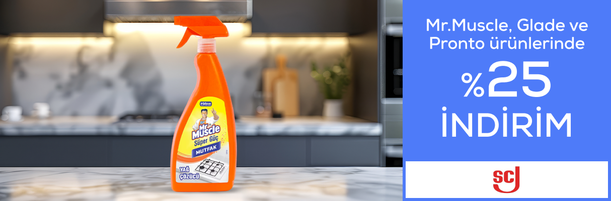Mr.Muscle, Glade ve Pronto Ürünlerinde %25 İndirim