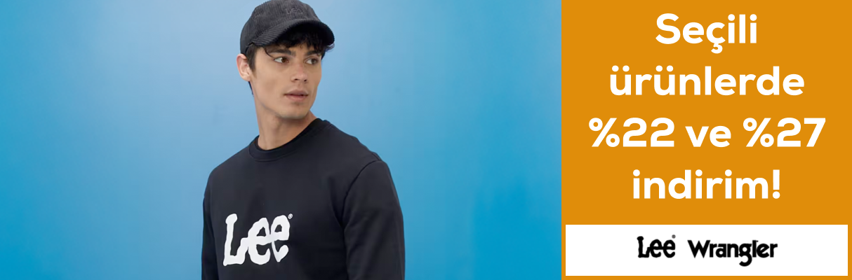 Lee Wrangler Seçili ürünlerde %22 ve %27 indirim