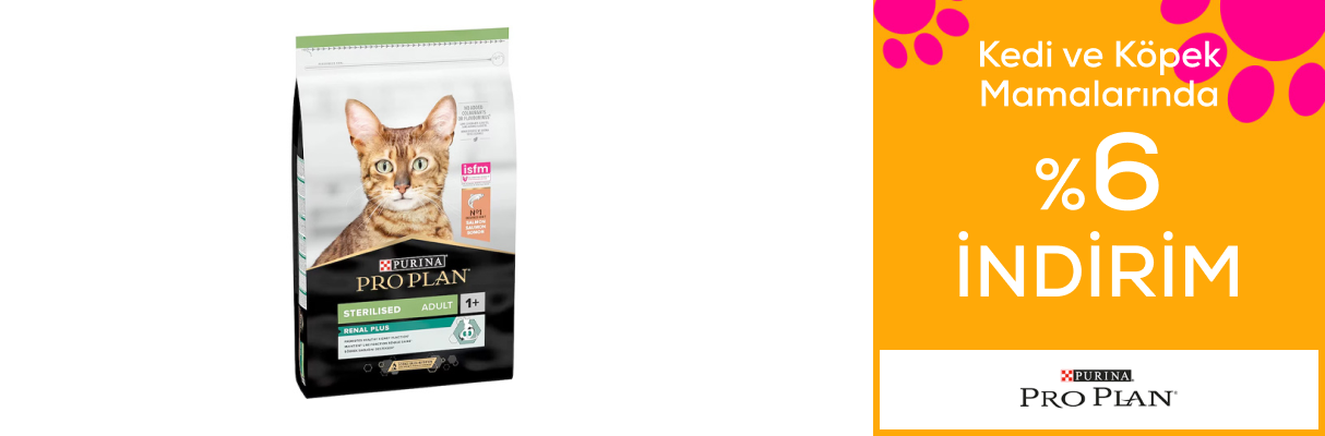 Pro plan Kedi ve köpek mamalarında %6 indirim