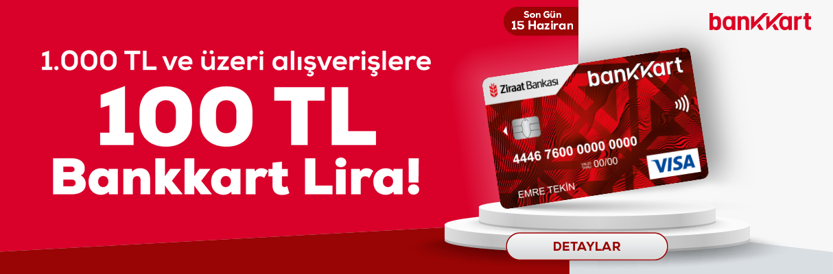 100 TL Bankkart Lira!