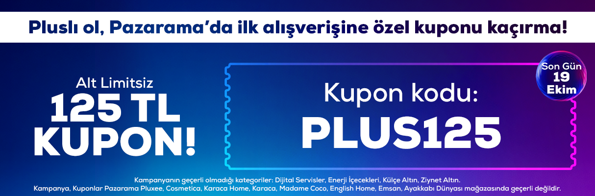 Plus ilk alışveirş kuponu